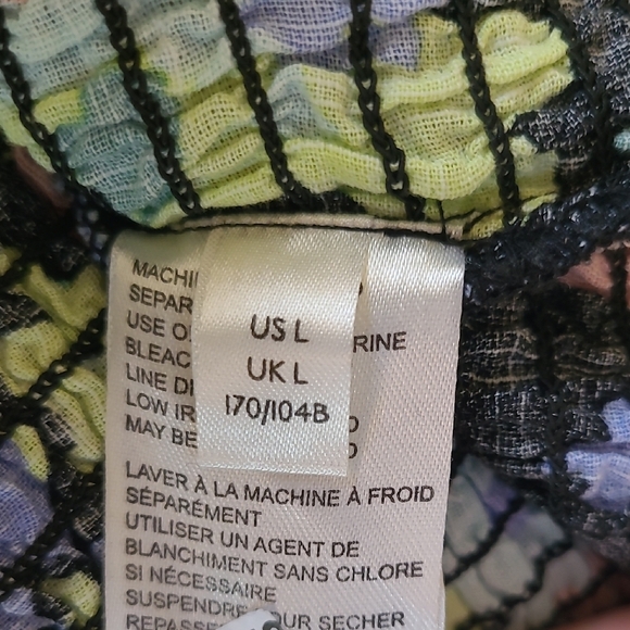 NWOT Free People Ariana Floral Print Smocked Crop Top - Size L - Picture 8 of 10